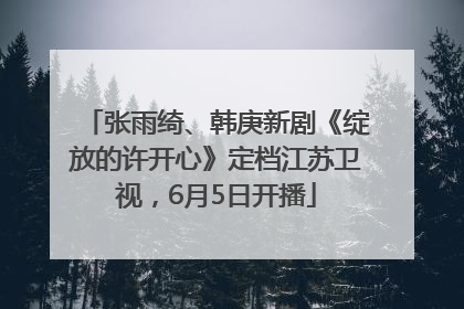 张雨绮、韩庚新剧《绽放的许开心》定档江苏卫视，6月5日开播