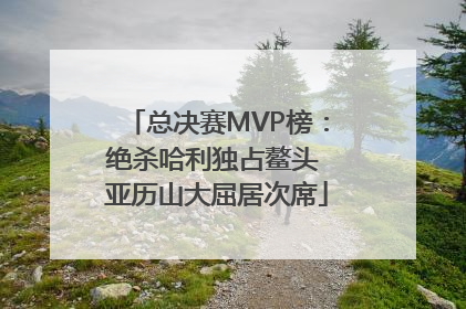总决赛MVP榜：绝杀哈利独占鳌头 亚历山大屈居次席