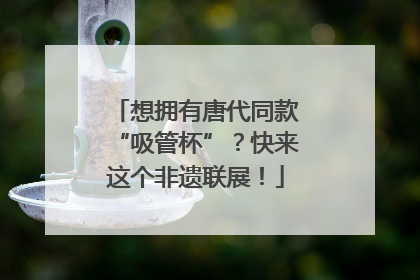 想拥有唐代同款“吸管杯”？快来这个非遗联展！