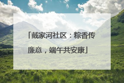 戴家河社区：粽香传廉意，端午共安康