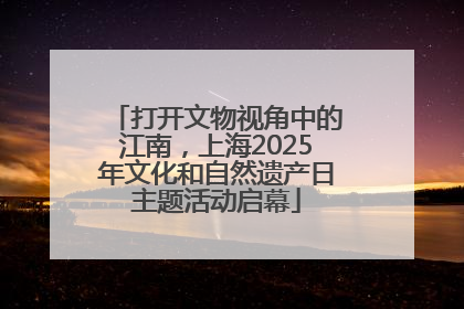 打开文物视角中的江南，上海2025年文化和自然遗产日主题活动启幕