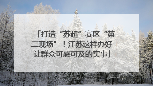 打造“苏超”赛区“第二现场”！江苏这样办好让群众可感可及的实事