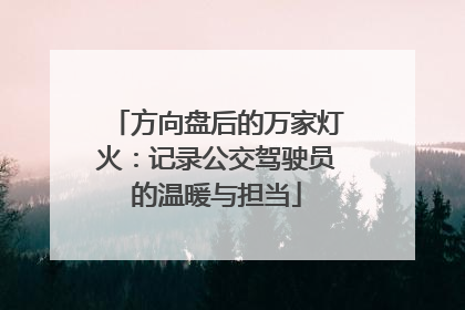 方向盘后的万家灯火：记录公交驾驶员的温暖与担当