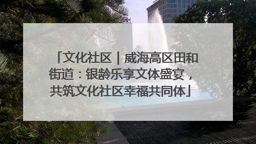文化社区｜威海高区田和街道：银龄乐享文体盛宴，共筑文化社区幸福共同体