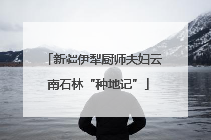 新疆伊犁厨师夫妇云南石林“种地记”