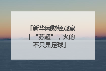 新华网财经观察｜“苏超”，火的不只是足球