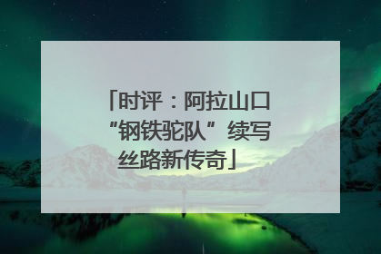 时评：阿拉山口“钢铁驼队”续写丝路新传奇