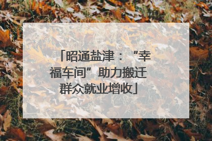 昭通盐津：“幸福车间”助力搬迁群众就业增收