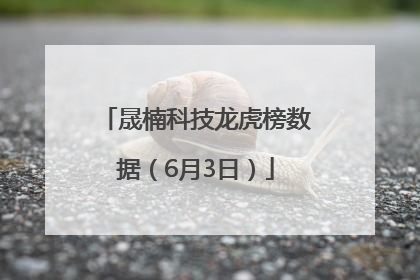 晟楠科技龙虎榜数据（6月3日）