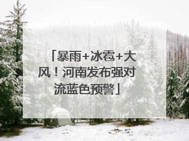 暴雨+冰雹+大风！河南发布强对流蓝色预警
