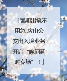 暑期出境不用急 房山公安出入境业务开启“晚间延时专场”！