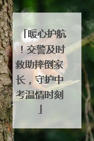 暖心护航！交警及时救助摔倒家长，守护中考温情时刻