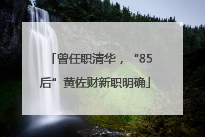 曾任职清华，“85后”黄佐财新职明确