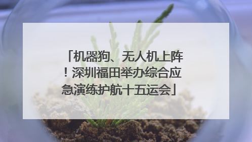 机器狗、无人机上阵！深圳福田举办综合应急演练护航十五运会