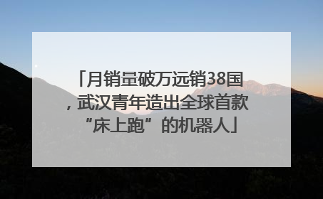 月销量破万远销38国，武汉青年造出全球首款“床上跑”的机器人