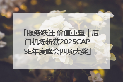 服务跃迁·价值重塑｜厦门机场斩获2025CAPSE年度峰会四项大奖