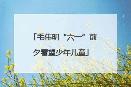 毛伟明“六一”前夕看望少年儿童