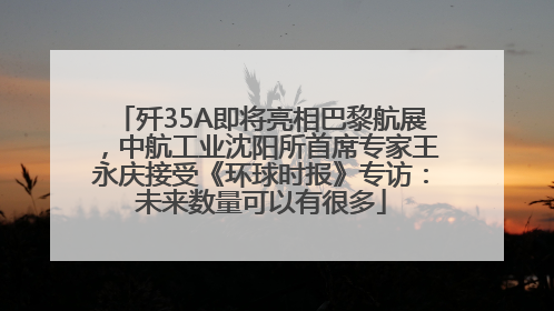 歼35A即将亮相巴黎航展，中航工业沈阳所首席专家王永庆接受《环球时报》专访：未来数量可以有很多