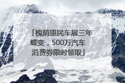 槐荫惠民车展三年蝶变，500万汽车消费券限时领取