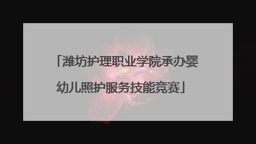 潍坊护理职业学院承办婴幼儿照护服务技能竞赛