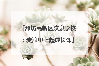 潍坊高新区汶泉学校：麦浪里上起成长课