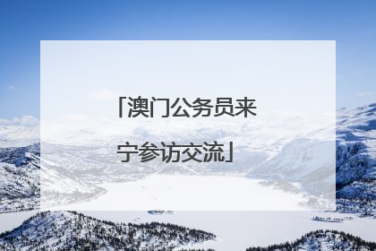 澳门公务员来宁参访交流