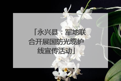 永兴县：军地联合开展国防光缆护线宣传活动