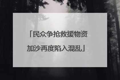 民众争抢救援物资 加沙再度陷入混乱