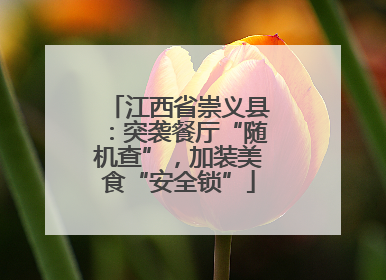 江西省崇义县：突袭餐厅“随机查”，加装美食“安全锁”
