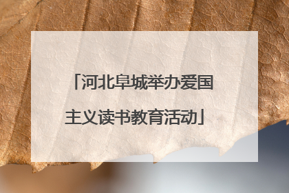 河北阜城举办爱国主义读书教育活动