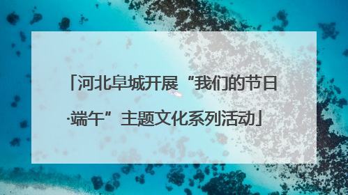 河北阜城开展“我们的节日·端午”主题文化系列活动