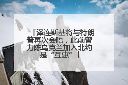 泽连斯基将与特朗普再次会晤，此前曾力陈乌克兰加入北约是“互惠”