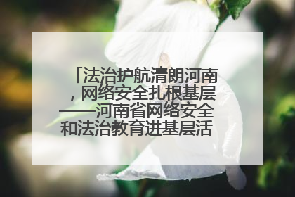法治护航清朗河南，网络安全扎根基层——河南省网络安全和法治教育进基层活动正式启动