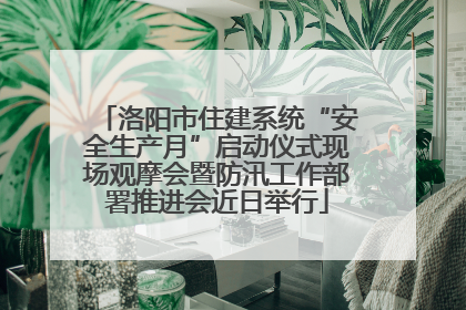洛阳市住建系统“安全生产月”启动仪式现场观摩会暨防汛工作部署推进会近日举行