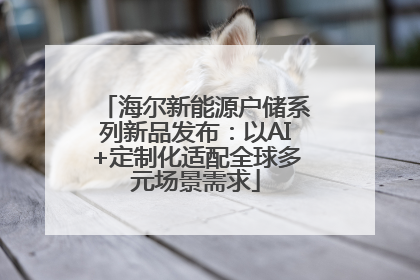 海尔新能源户储系列新品发布：以AI+定制化适配全球多元场景需求