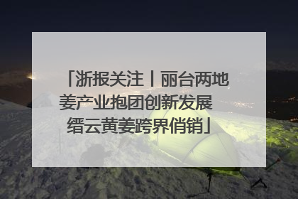浙报关注丨丽台两地姜产业抱团创新发展 缙云黄姜跨界俏销