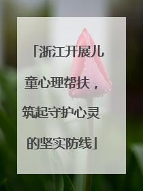 浙江开展儿童心理帮扶，筑起守护心灵的坚实防线