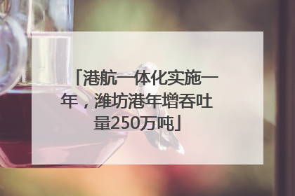 港航一体化实施一年，潍坊港年增吞吐量250万吨