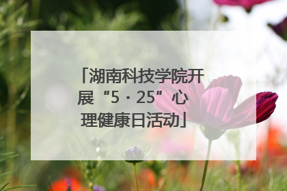 湖南科技学院开展“5・25”心理健康日活动