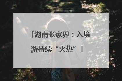 湖南张家界：入境游持续“火热”