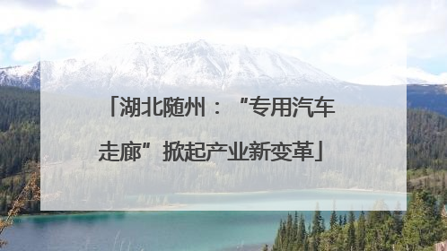 湖北随州：“专用汽车走廊”掀起产业新变革
