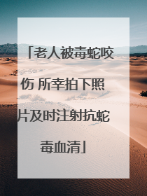老人被毒蛇咬伤 所幸拍下照片及时注射抗蛇毒血清