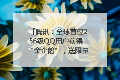腾讯：全球首位256级QQ用户获得“金企鹅”，送限量版神秘惊喜等礼物