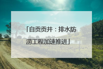 自贡贡井：排水防涝工程加速推进