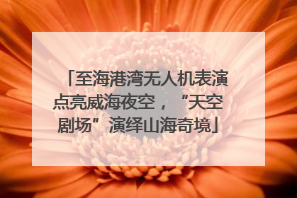 至海港湾无人机表演点亮威海夜空，“天空剧场”演绎山海奇境