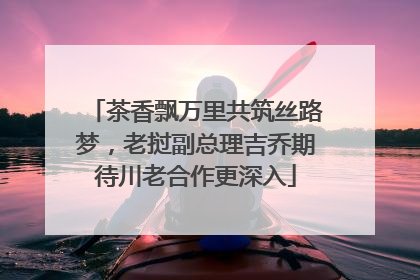 茶香飘万里共筑丝路梦，老挝副总理吉乔期待川老合作更深入
