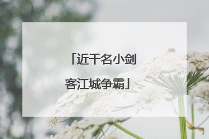近千名小剑客江城争霸