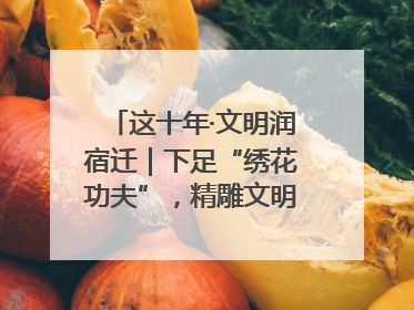 这十年·文明润宿迁｜下足“绣花功夫”，精雕文明城市品质