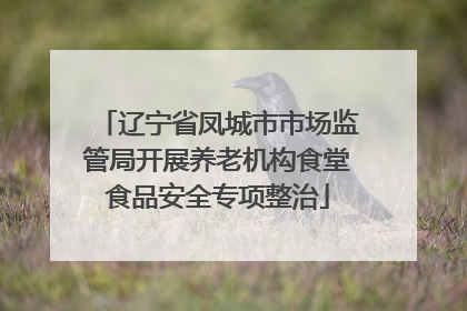辽宁省凤城市市场监管局开展养老机构食堂食品安全专项整治