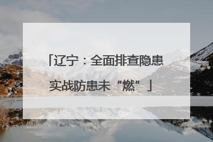 辽宁：全面排查隐患 实战防患未“燃”